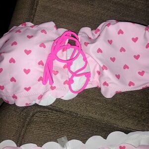 Pink Heart Bikini Swim Suit. Large, But Fits Like A M/L.